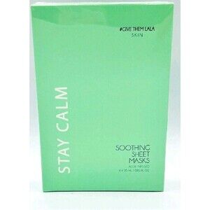 Give Them LaLa Stay Calm Aloe Infused Soothing Sheet Mask 4 Pack NIB & Sealed